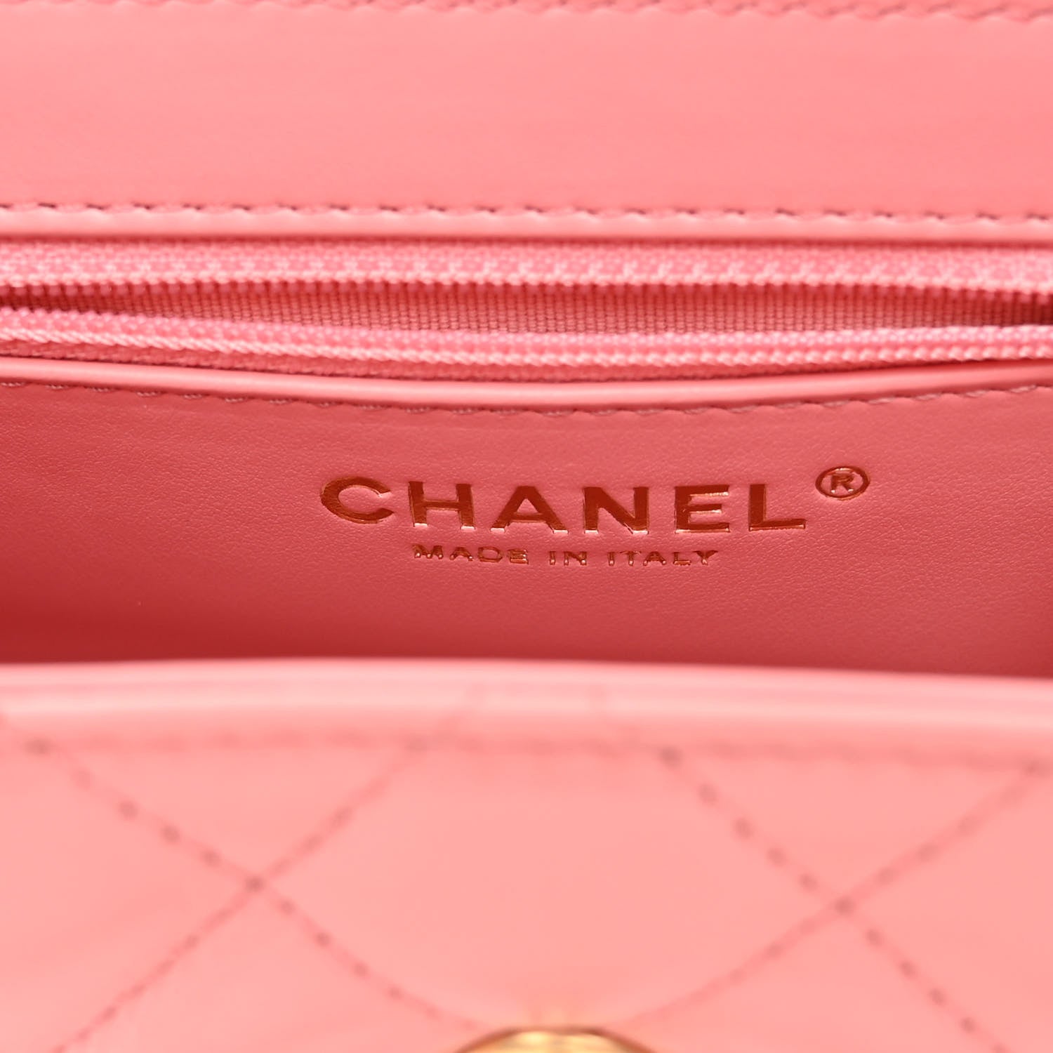 Chanel Shiny Aged Calfskin Quilted Nano Kelly Shopper Coral Pink 6 of 10