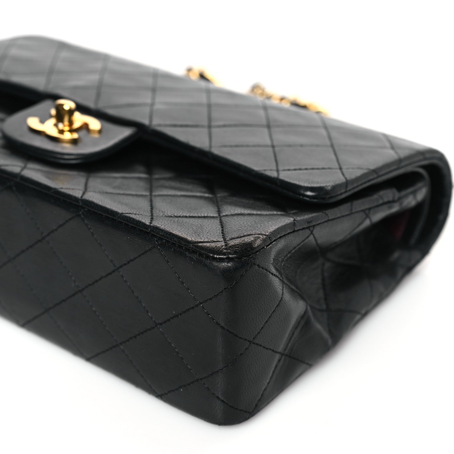 Chanel Lambskin Quilted Medium Double Flap Black 9 of 9