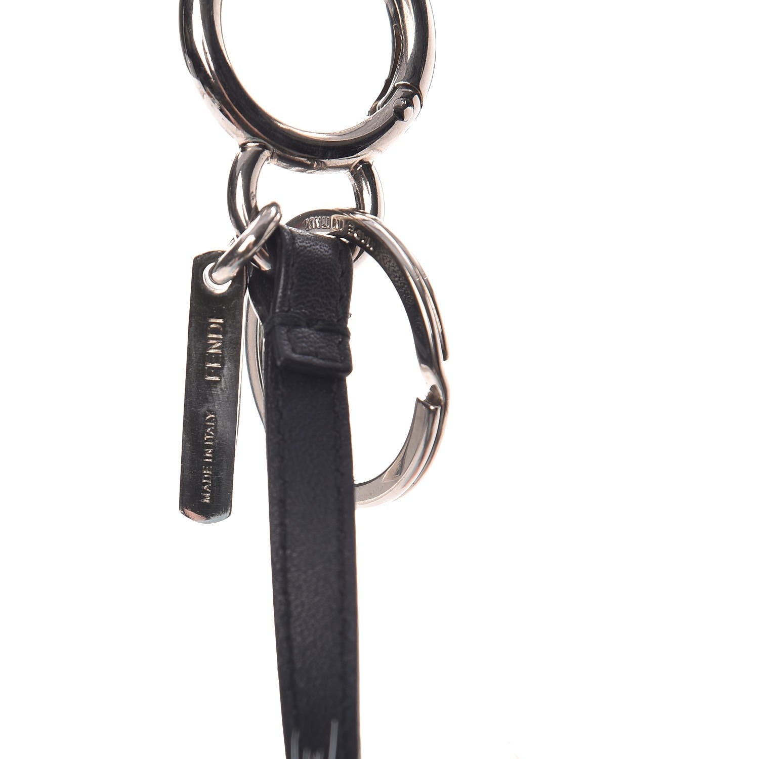 Fendi Mink Fox Fur QuTweet Softweet Bag Bug Charm Azzurro 4 of 4