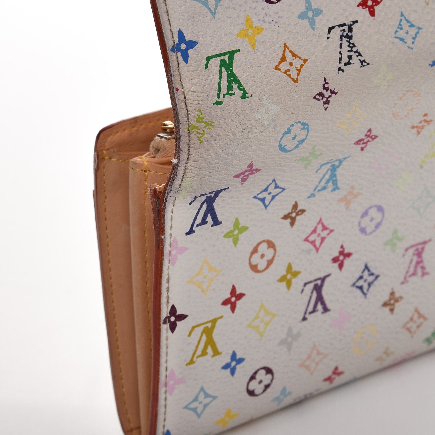 Louis Vuitton Monogram Multicolor Sarah Wallet White 9 of 12