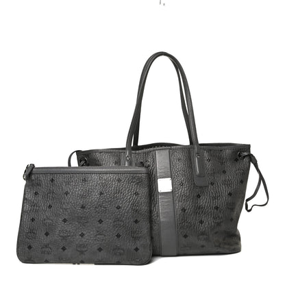 MCM Visetos Medium Liz Reversible Shopper Tote Phantom Grey 1 of 22