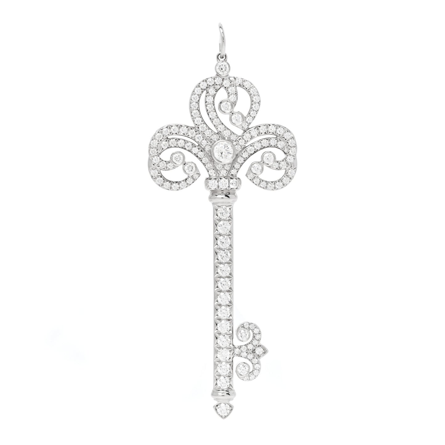 Platinum Diamond Enchant Heart Key Pendant