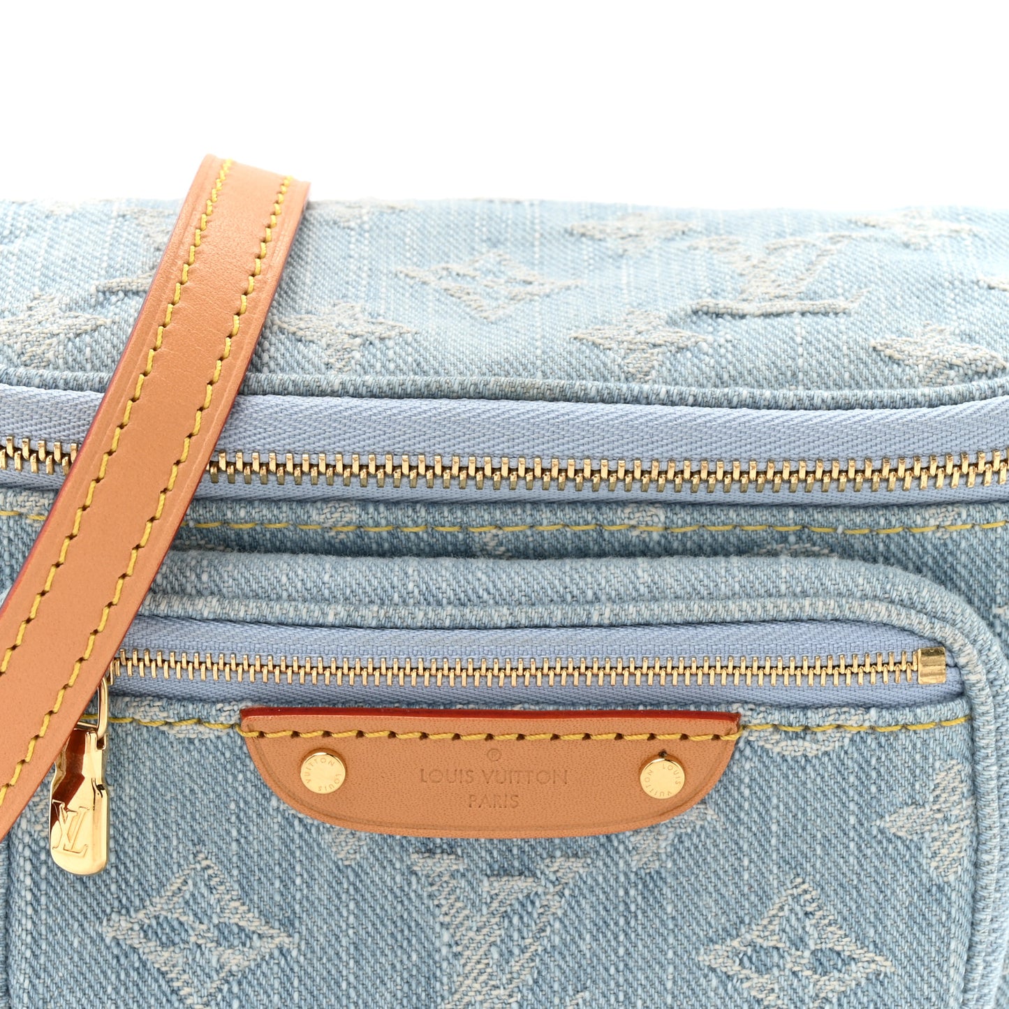 Monogram Denim Mini Bumbag Sky Blue