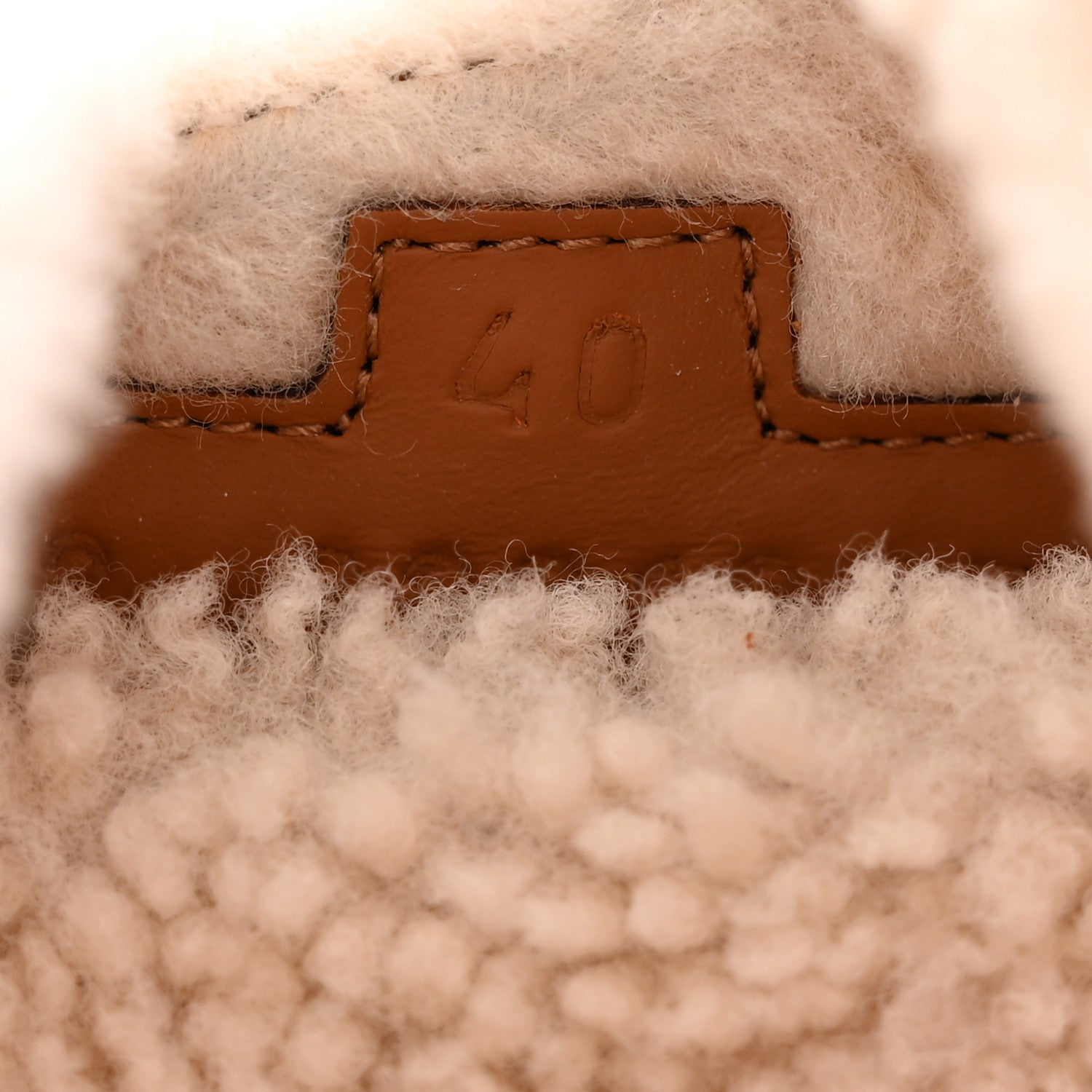 Hermes Suede Goatskin Woolskin Womens Chypre Sandals 40 Naturel Ecru 10 of 11