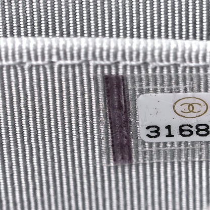 Chanel Glittered Metallic Caviar Quilted Zip Coin Purse Wallet Silver 7 of 8