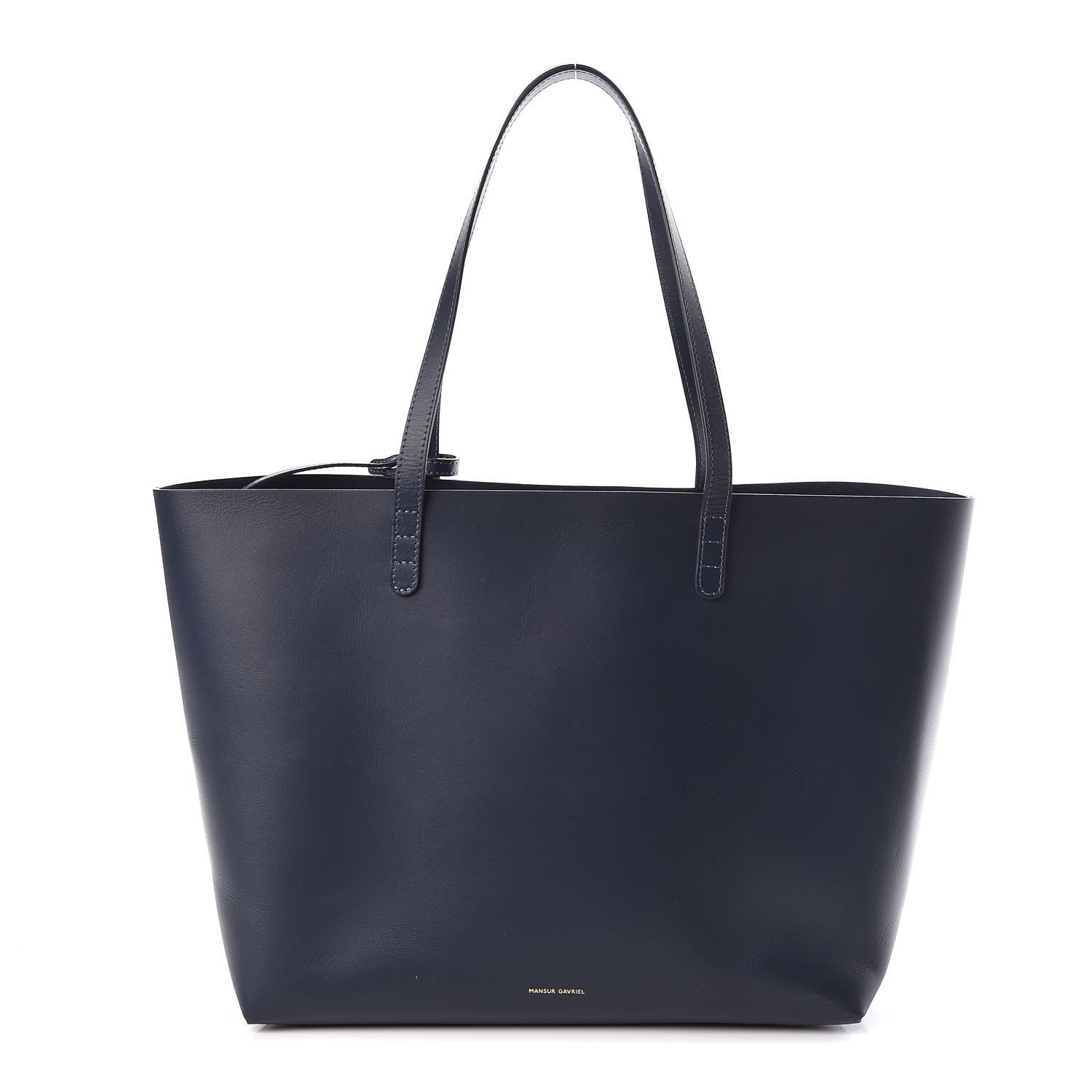 Mansur Gavriel Smooth Calfskin Large Shopping Tote Blu 3 of 12
