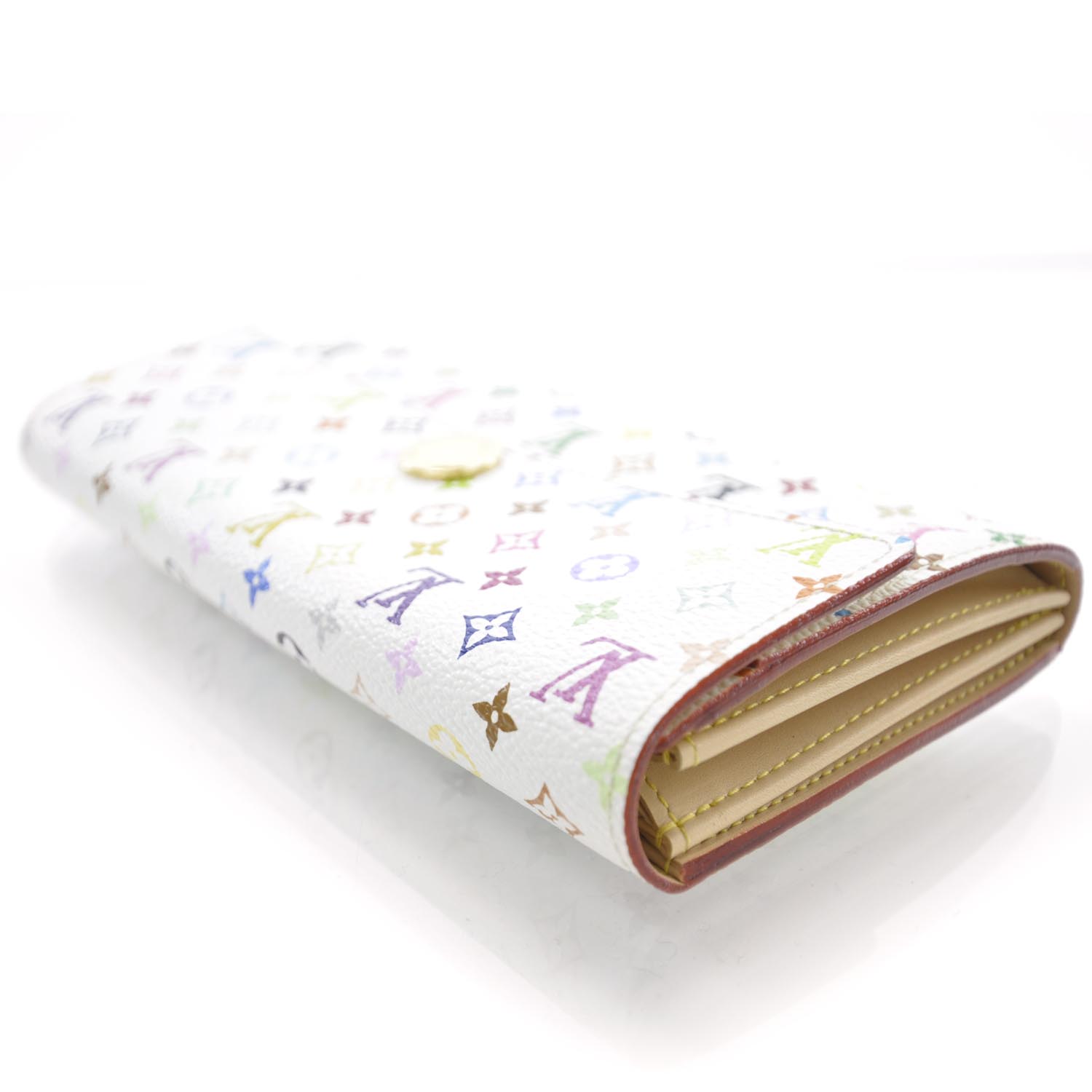 Louis Vuitton Monogram Multicolor Sarah Wallet White 4 of 6