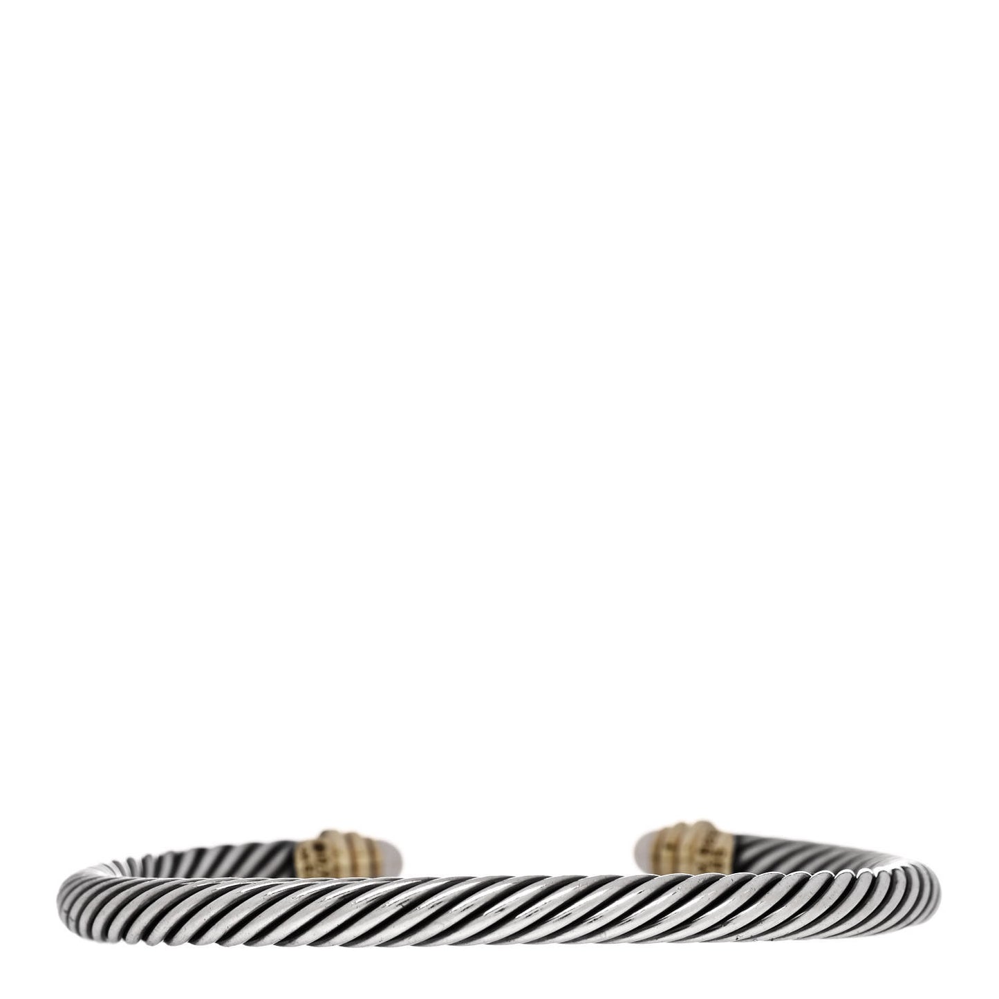 Sterling Silver 14K Yellow Gold Pearl 5mm Cable Classics Petite Bracelet