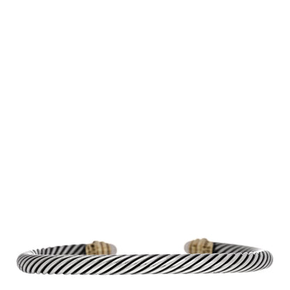 David Yurman Sterling Silver 14K Yellow Gold Pearl 5mm Cable Classics Petite Bracelet 2 of 3