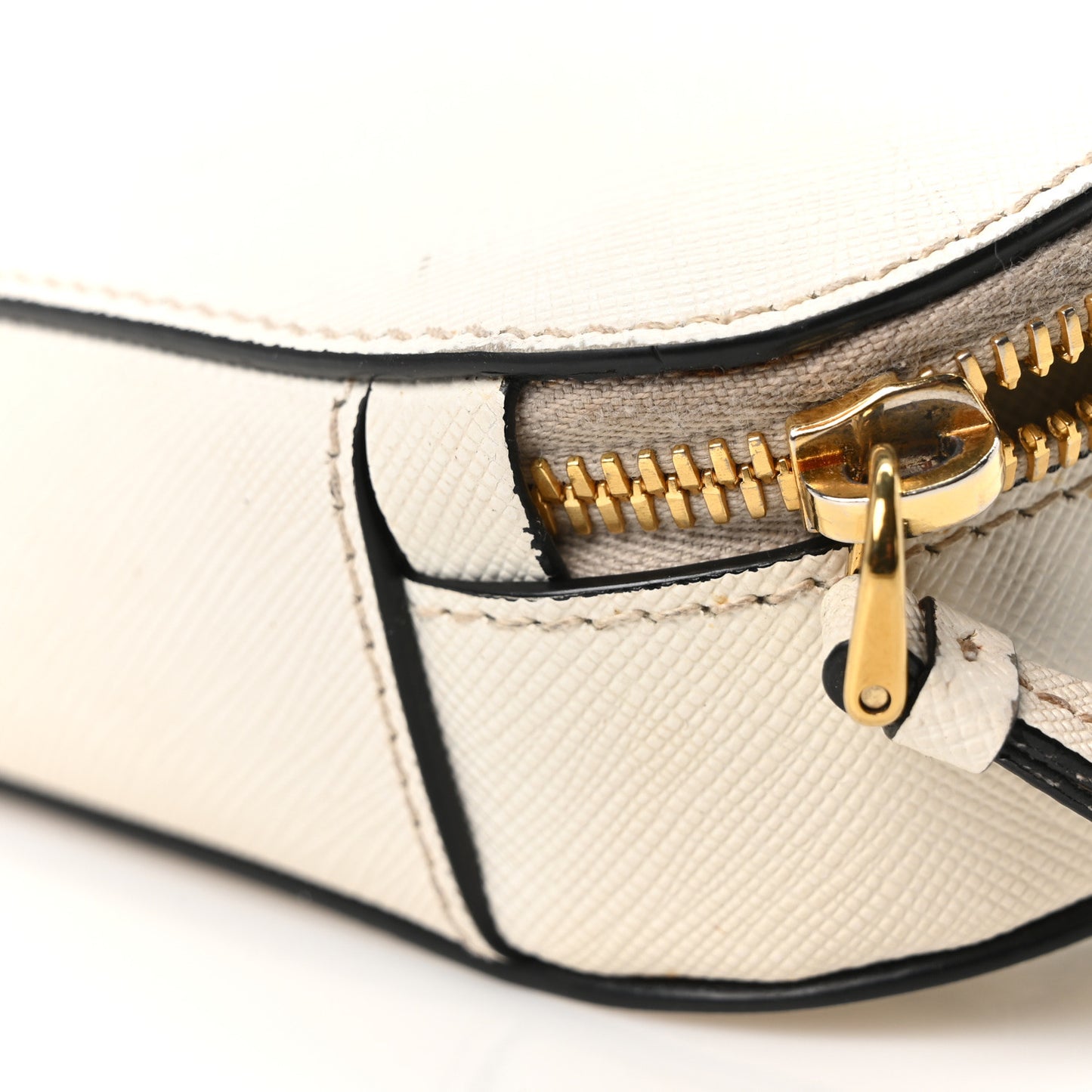 Saffiano Lux Odette Belt Bag White
