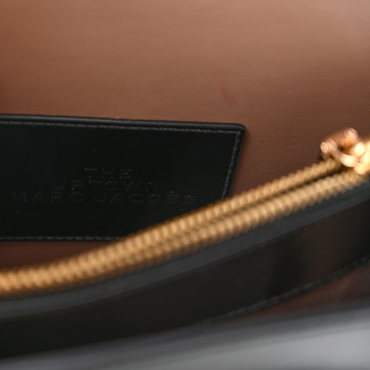 Shiny Calfskin Uptown Shoulder Bag Black