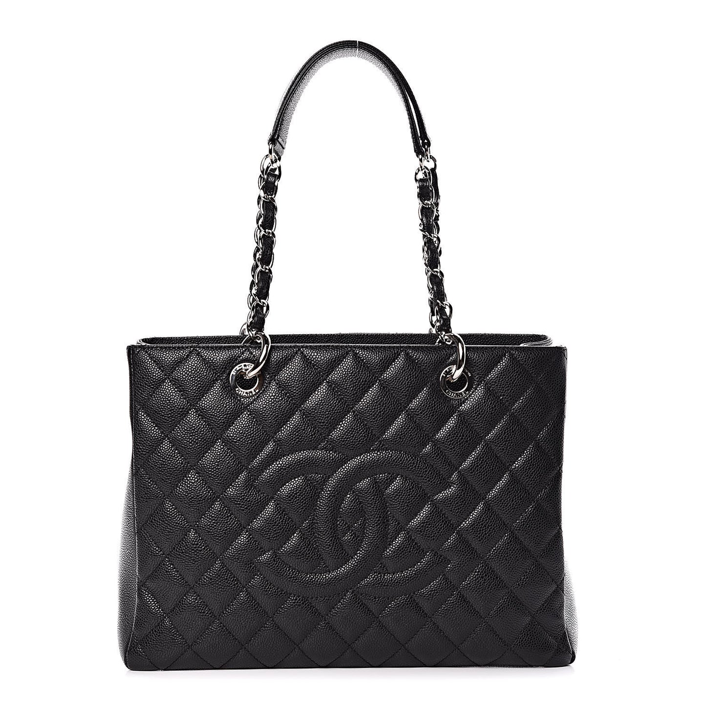 Caviar Quilted Grand Shopping Tote GST Black