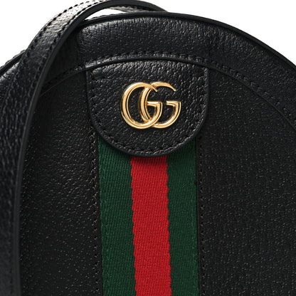 Gucci Grained Calfskin Web Mini Ophidia Round Shoulder Bag Black 8 of 10