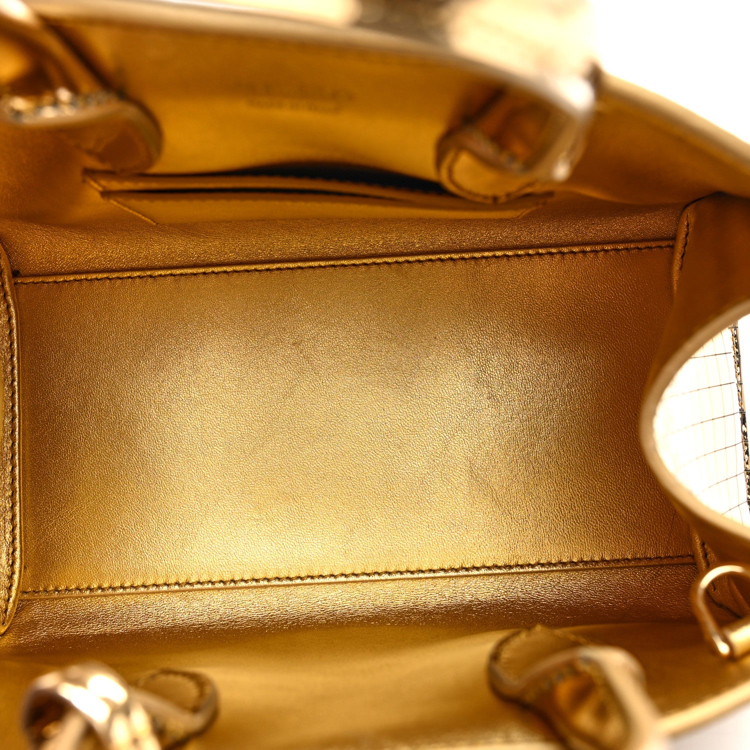 Salvatore Ferragamo Metallic Calfskin XS Hug Bag Gold 1780832