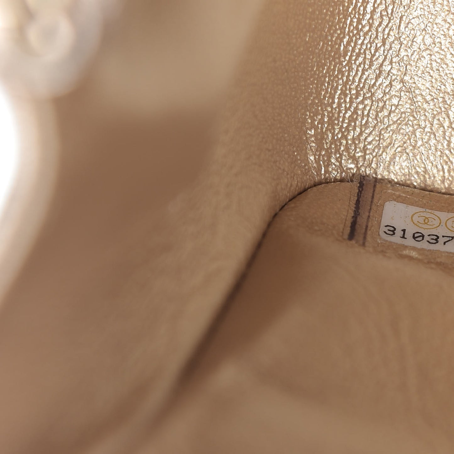 Metallic Lambskin Quilted Mini Square Flap Gold