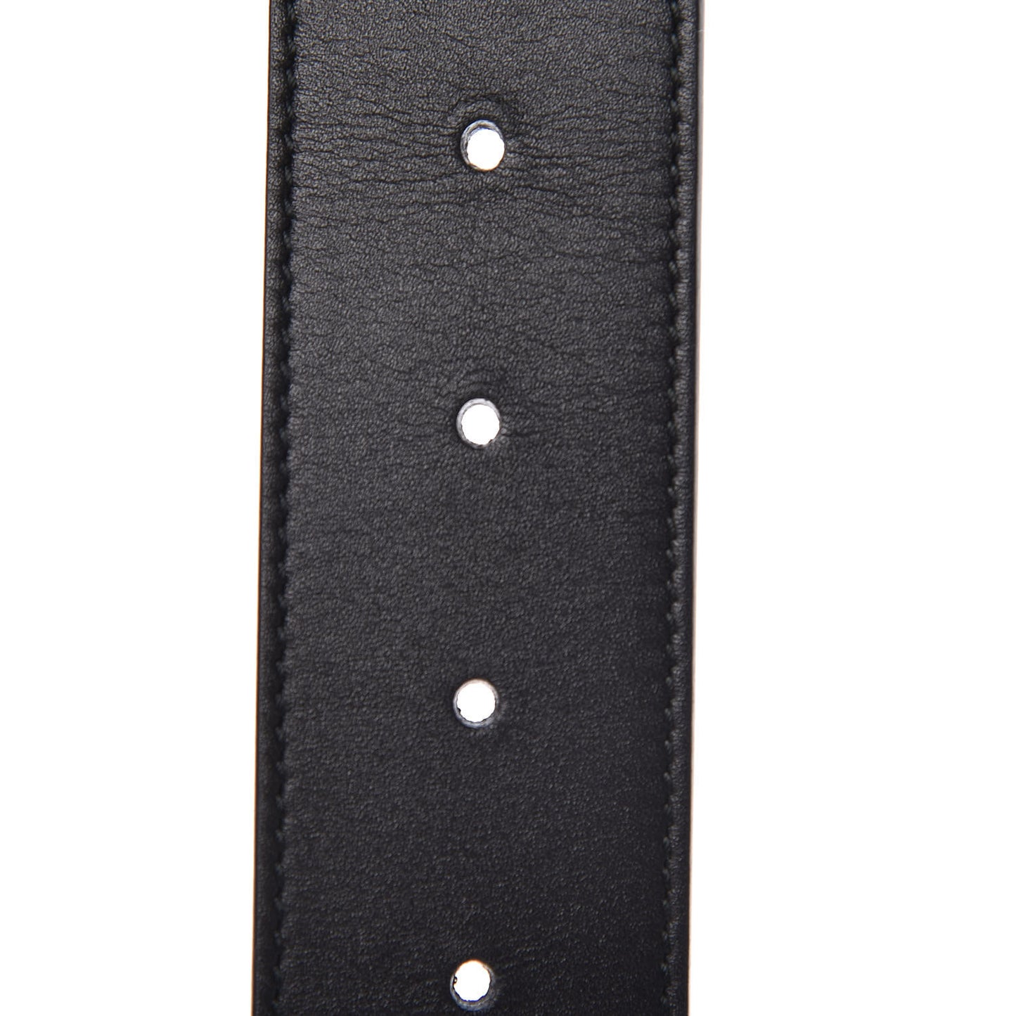 Moon Calfskin Pearl Double G 40mm Belt 95 38 Black Cream
