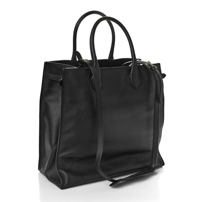 Balenciaga Calfskin Padlock All Afternoon Tote Black 2 of 8
