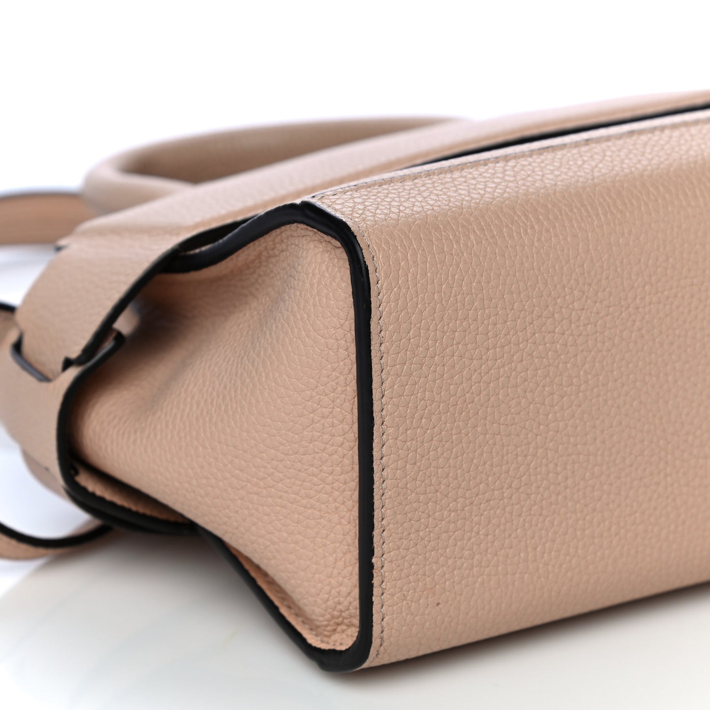 Grained Calfskin Nano Horizon Satchel Nude Pink