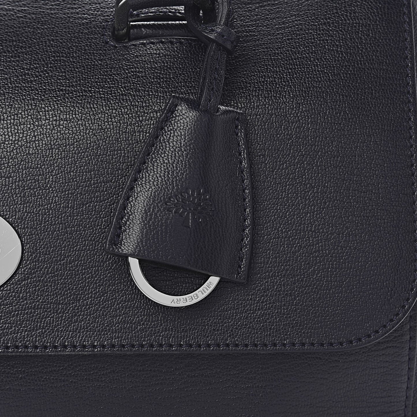 Glossy Goatskin Medium Del Rey Satchel Midnight Blue