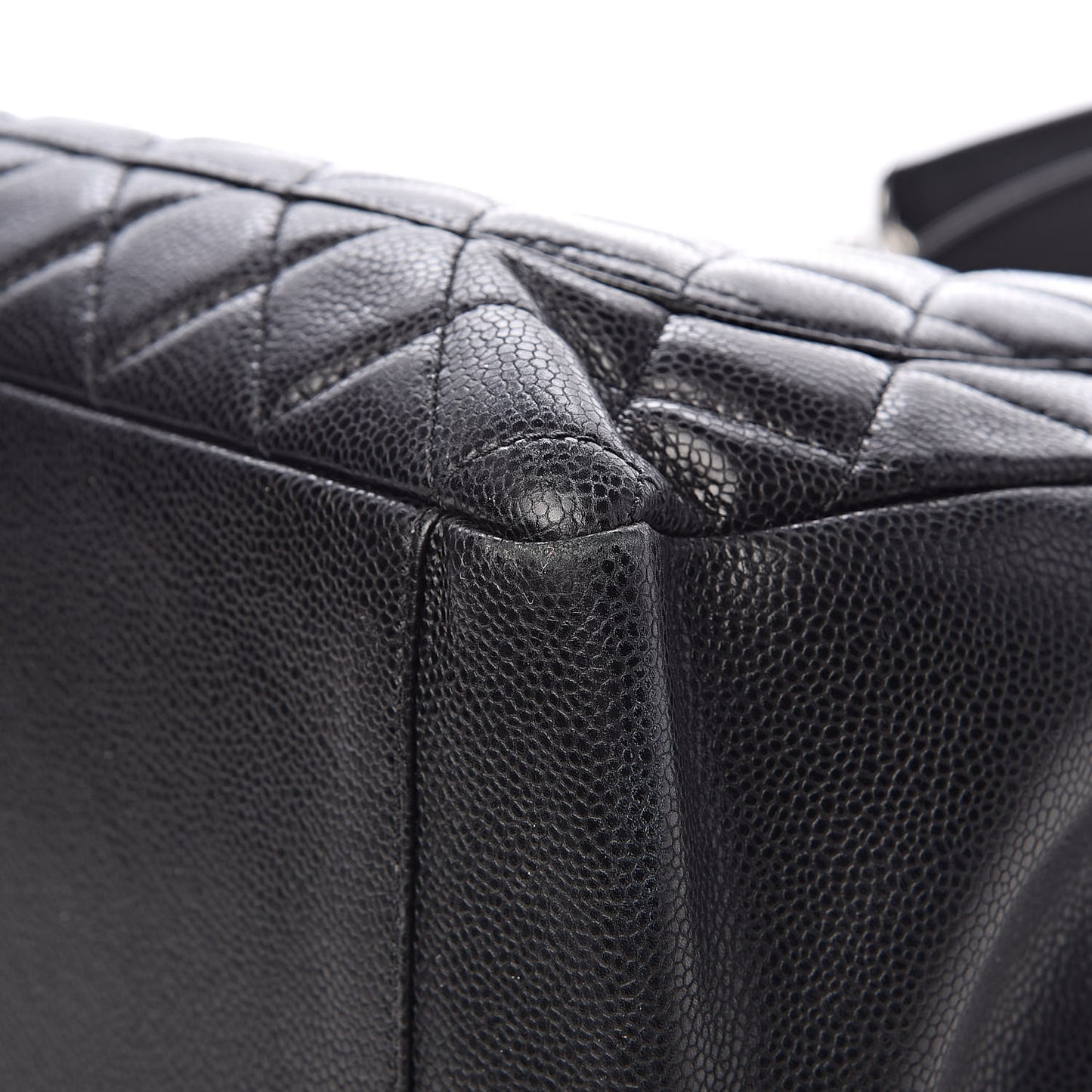 Caviar Quilted Grand Shopping Tote GST Black