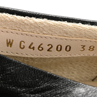 Chanel Lambskin Cap Toe CC Mary Jane Flats 38 Black 9 of 10