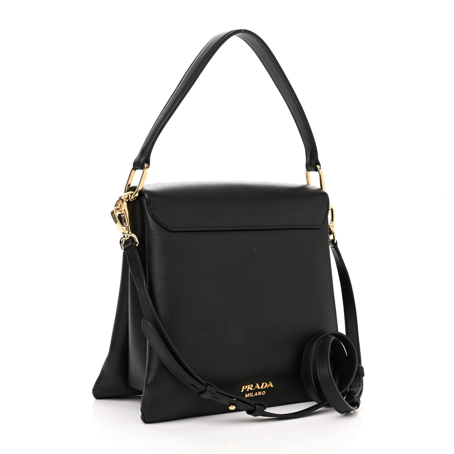 New Calfskin Medium Ingrid Top Handle Bag Black