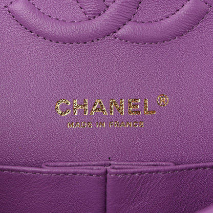 Chanel Patent Calfskin Quilted Medium Double Flap Purple 6 of 11