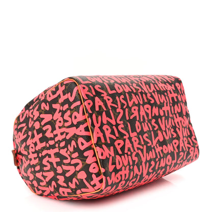 Louis Vuitton Monogram Graffiti Speedy 30 Fuchsia 4 of 10