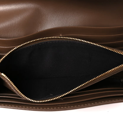 Fendi Vitello Soft F is Fendi Bi-Color FF 1974 Embossed Continental Envelope Wallet Maya Black 6 of 13