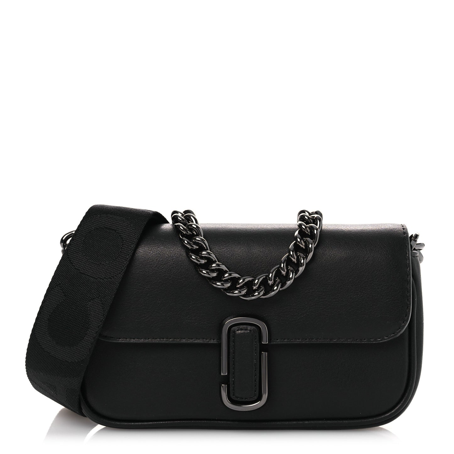 Calfskin Mini The J Marc Shoulder Bag Black