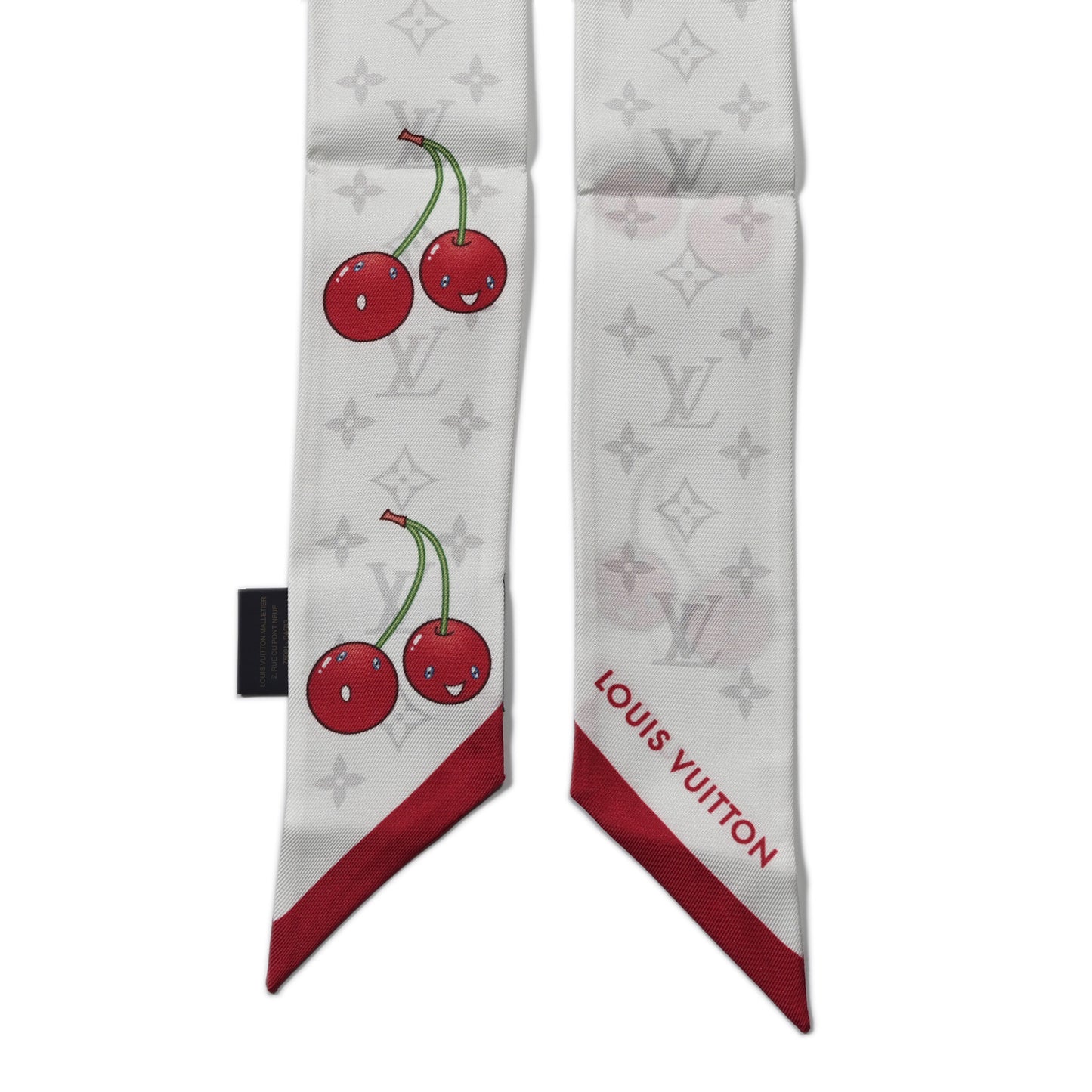 LV X TM Silk Monogram Cerises Bandeau White