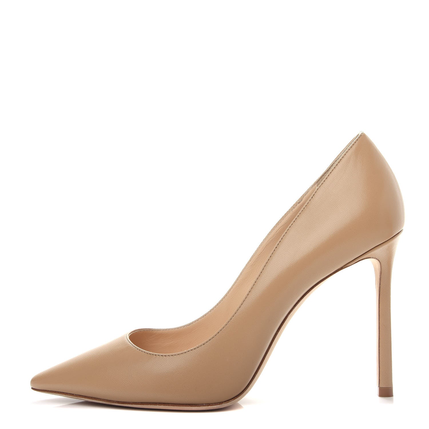 Jimmy Choo Kid Pointy Toe Romy 100 Pumps 39.5 Nude 1 of 10