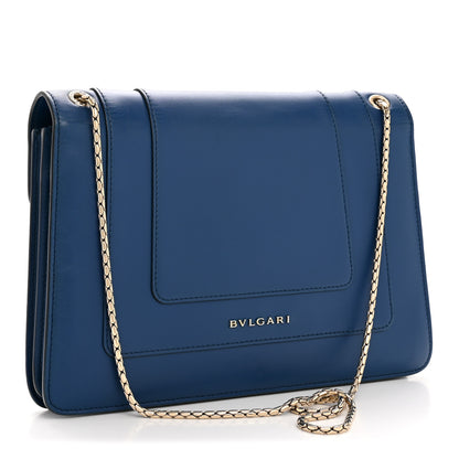 Bulgari Calfskin Serpenti Forever Shoulder Bag Navy 4 of 13