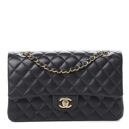 Chanel Lambskin Quilted Medium Double Flap Black 1 of 14