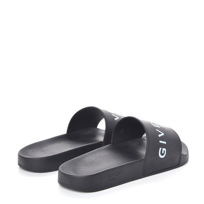 Givenchy Rubber Logo Pool Slide Sandals 39 Black 4 of 8