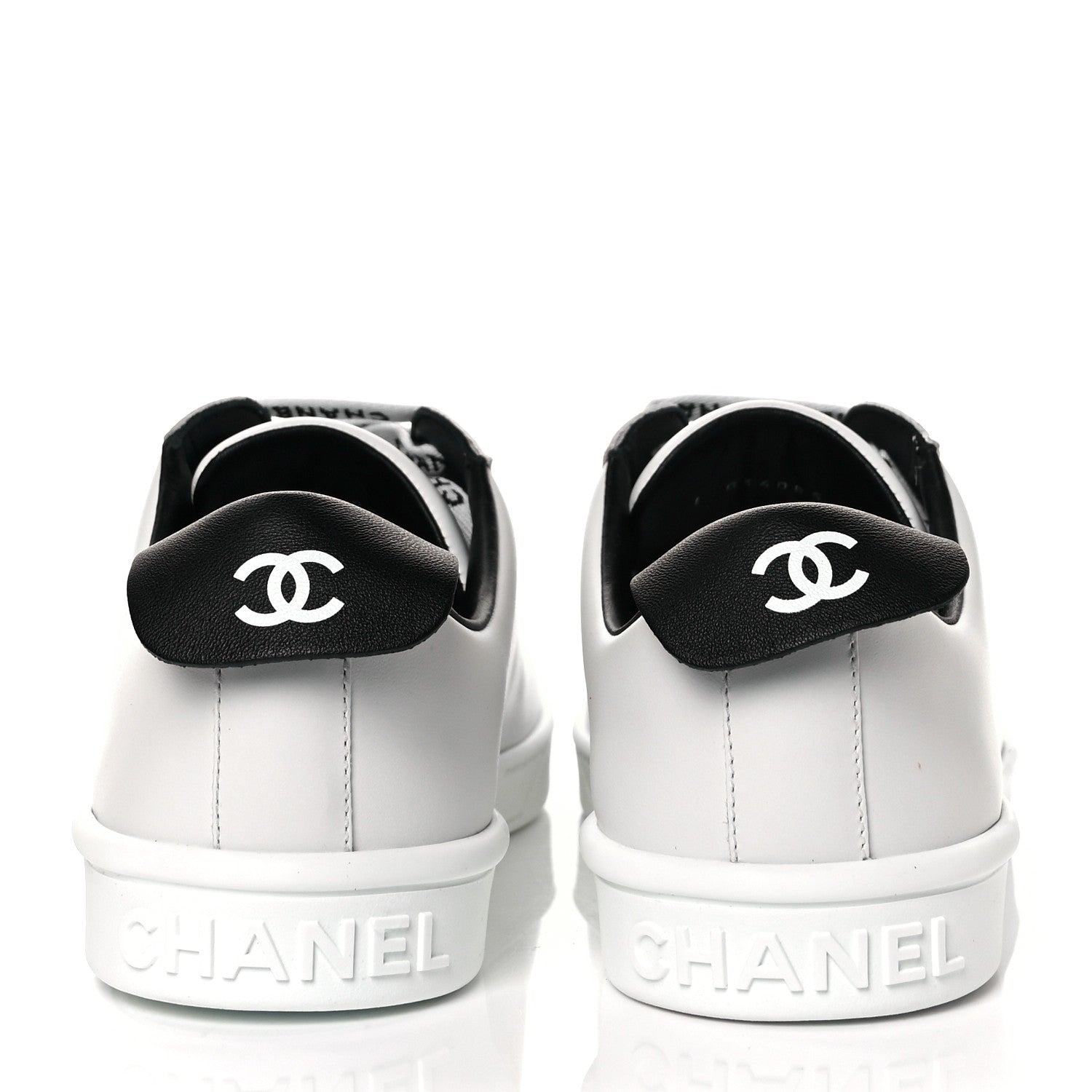 Chanel Calfskin CC Womens Sneakers 39.5 White 5 of 11