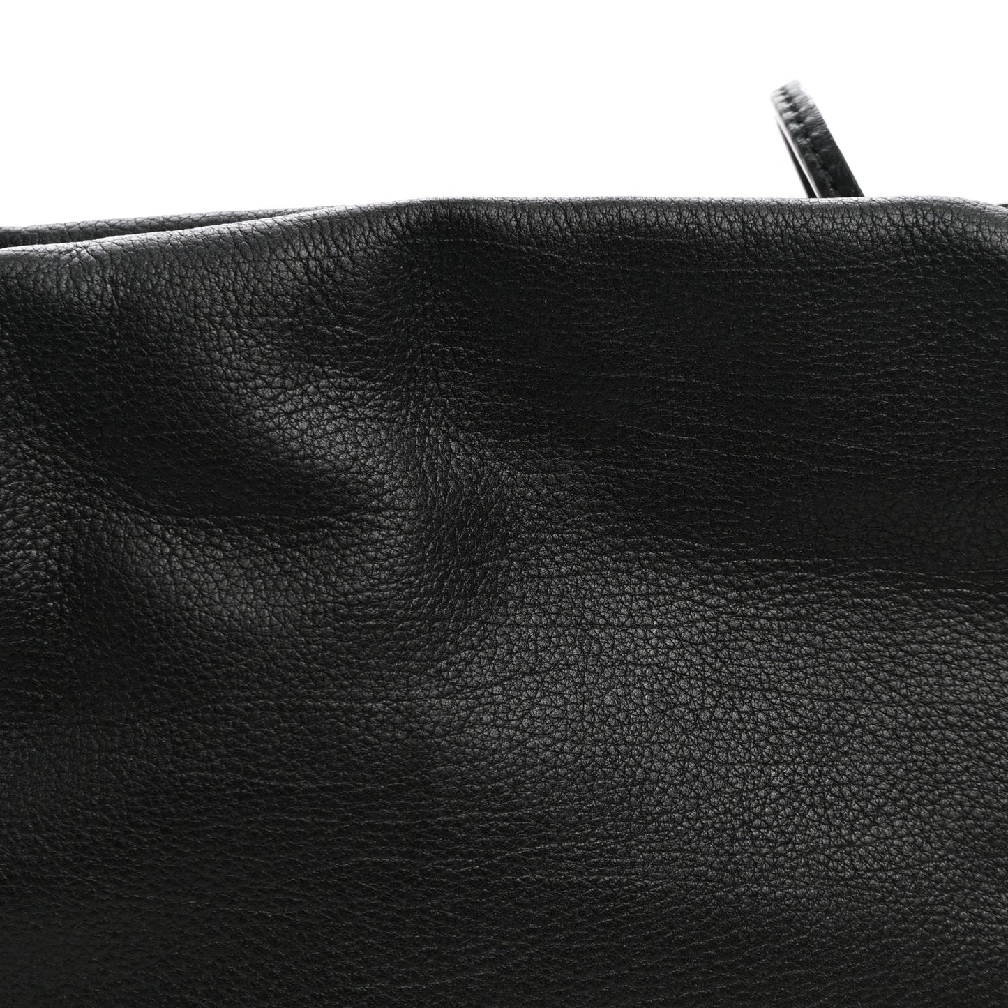 Grained Calfskin Bourse Clutch Black