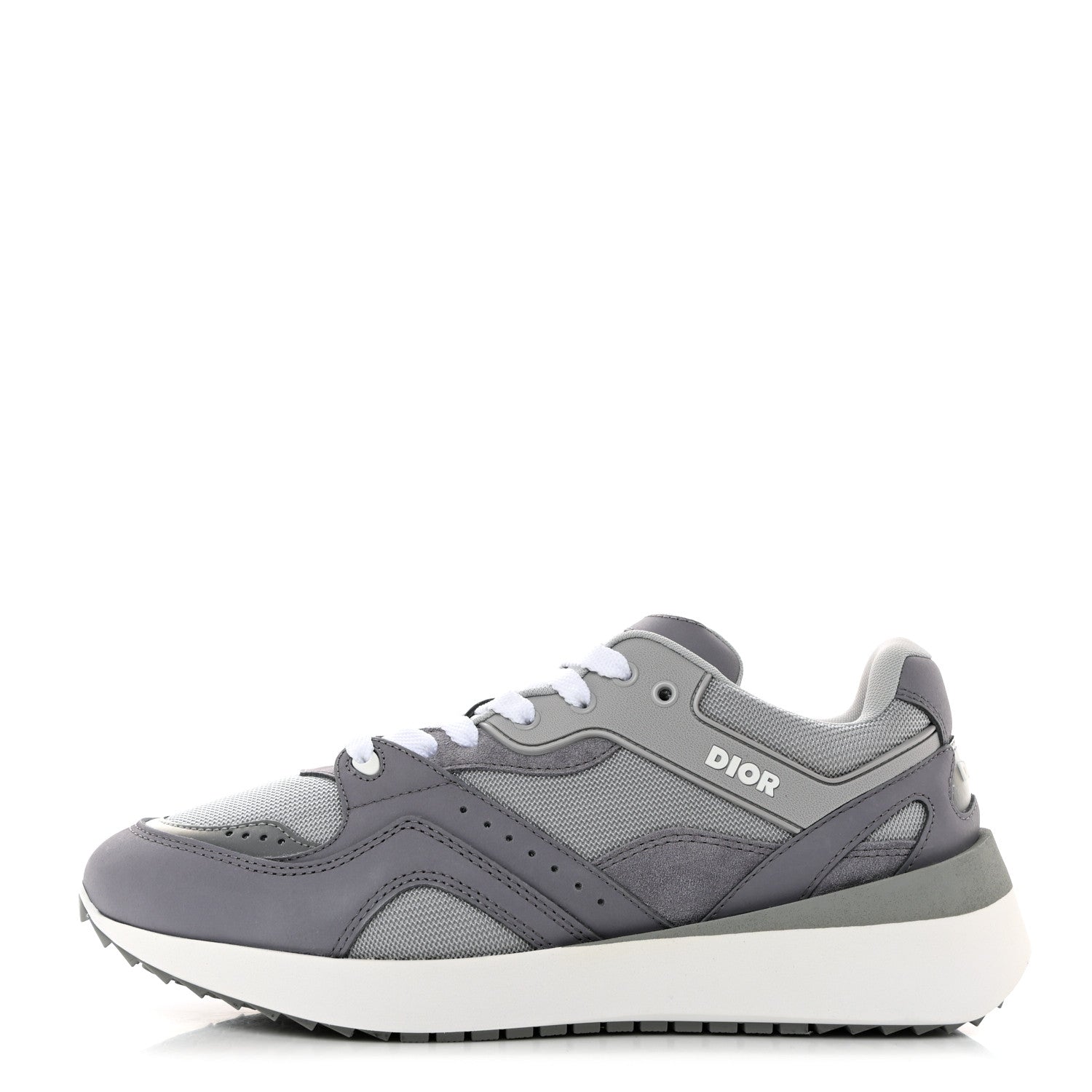 Christian Dior Technical Mesh Calfskin Mens B29 Sneakers 40 Grey 1 of 9