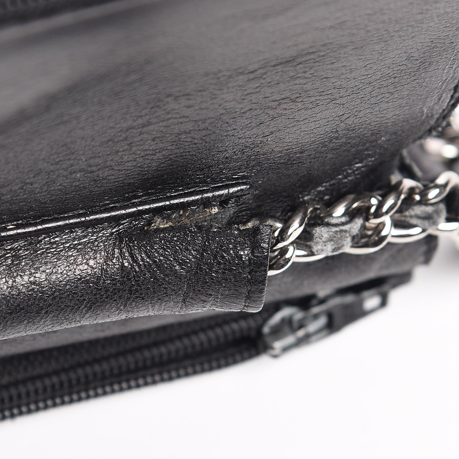 Chanel Caviar CC Wallet on Chain Black 8 of 15