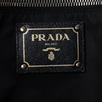 Prada Saffiano Tessuto Nylon Tote Nero Black 6 of 7