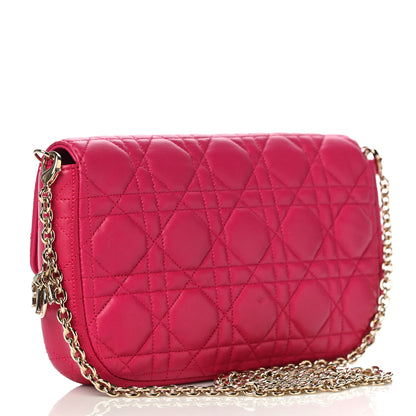Christian Dior Lambskin Cannage Miss Dior Promenade Pouch Fuchsia 2 of 11