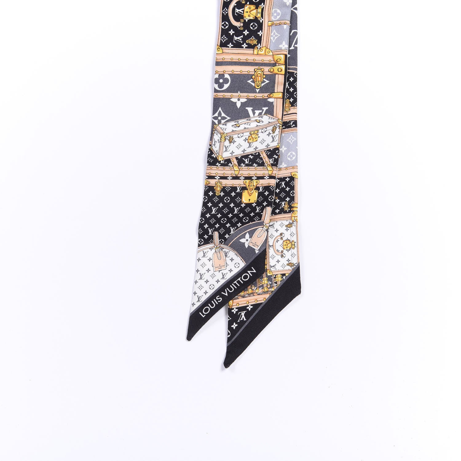 Louis Vuitton Silk Monogram Let's Go BB Bandeau Black 2 of 3