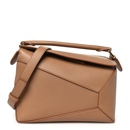 Loewe Grained Calfskin Small Puzzle Edge Bag Toffee 1 of 10