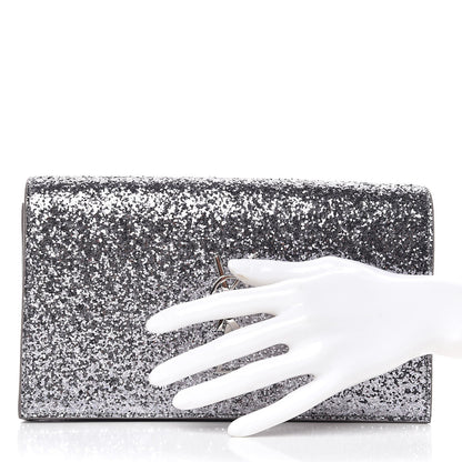 Saint Laurent Glitter Classic Kate Monogram Clutch Sunset Grey 2 of 9