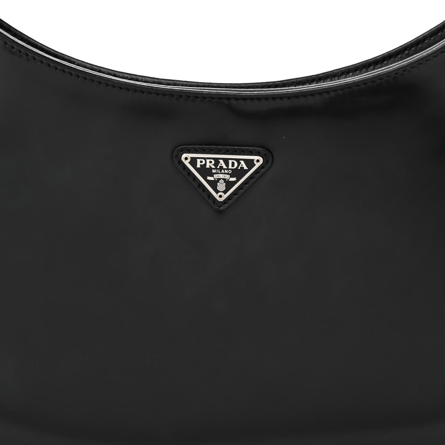 Prada Spazzolato Cleo Shoulder Bag Black 7 of 9