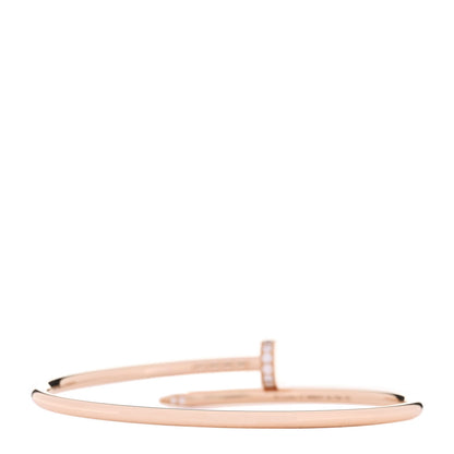 Cartier 18K Pink Gold Diamond Small Juste Un Clou Bracelet 15 2 of 5