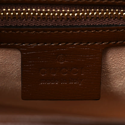 Gucci GG Supreme Monogram Azalea Calfskin Web Small Jackie 1961 Hobo Beige Ebony Brown Sugar 6 of 9