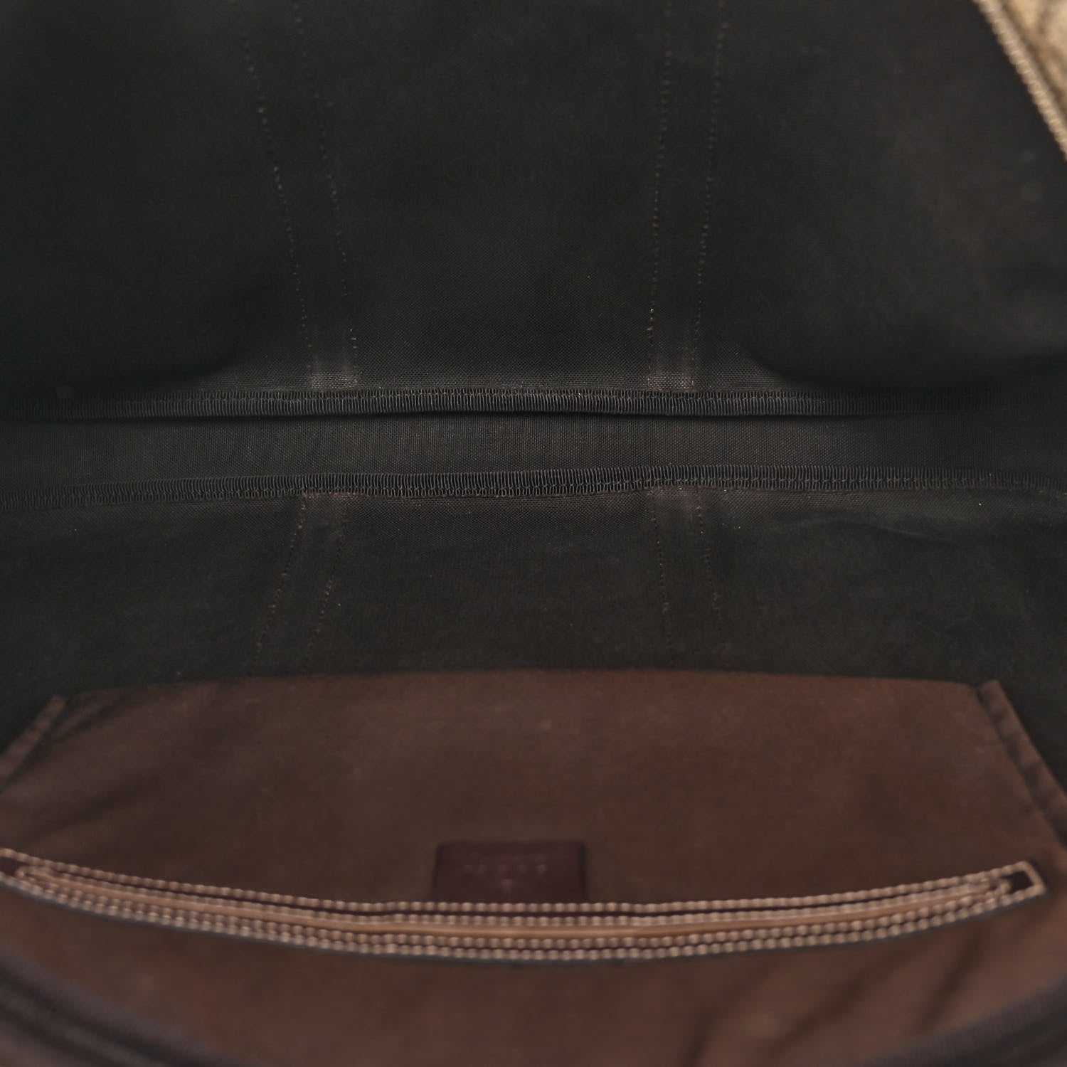 Gucci GG Supreme Monogram Selleria Calfskin Briefcase Beige Ebony Cocoa 5 of 10