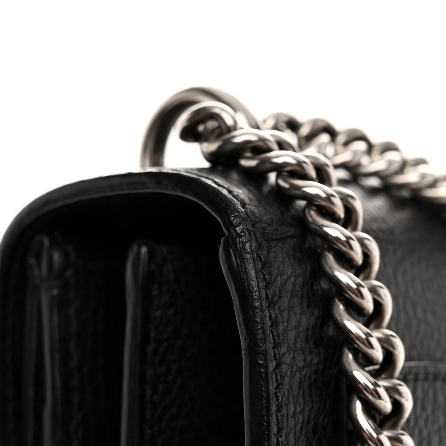 Dollar Calfskin Crystal Medium Dionysus Shoulder Bag Black Black Diamond Black
