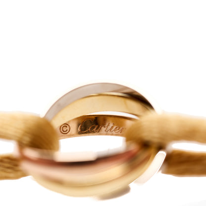 Cartier 18K Pink Yellow White Gold Trinity Adjustable Cord Bracelet Gold 3 of 6